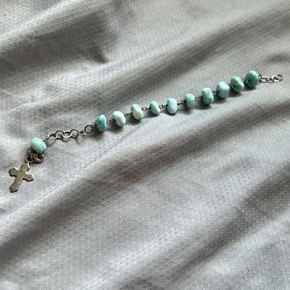 Clasp LARIMAR stone bracelet